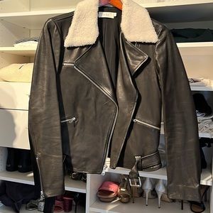A.L.C. BLACK LEATHER JACKET SIZE 8